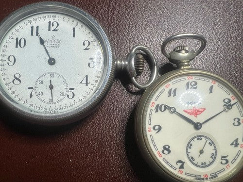 🔴 Orologi tasca MOLINJA WINTHAL pezzi parti ricambio treno locomotiva vintage