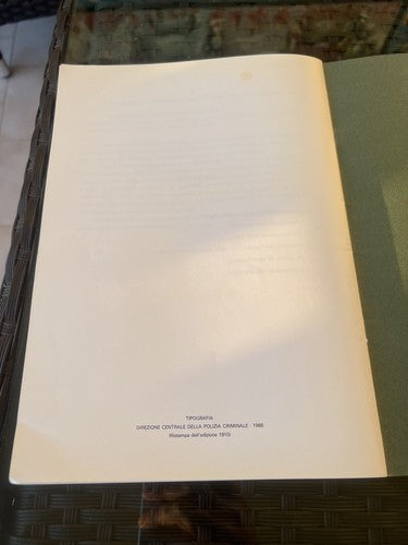 🔴 Circolare MINISTERO DELL'INTERNO segnalamento dactiloscopico 1988 vintage