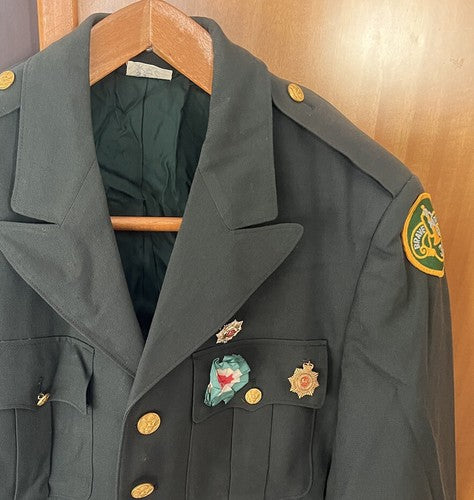 🔴 U.S. ARMI UNIFORME MEDAGLIE americana giacca lana originale 39 del 50 VINTAGE