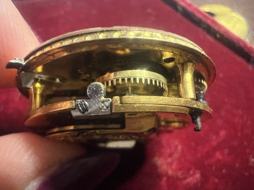 Bewegung GIRARD DE MONT ROUGE Französische Antike Taschenuhr Verga 1770 