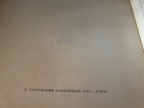 🔴 Vollständiges illustriertes Buch „L'AUTOMOBILE HERGE'“ aus dem Jahr 1963 in italienischer Sprache. 