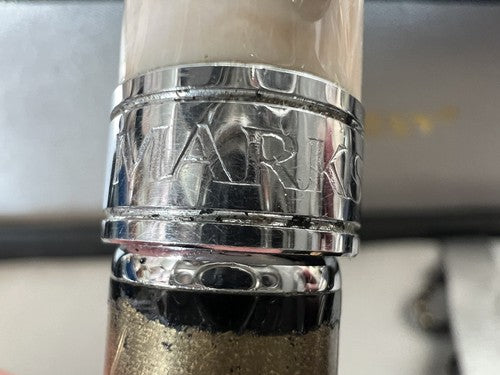 🔴 MARKSMAN penna sfera bicolore marmorizzata profili cromati scrive con scatola