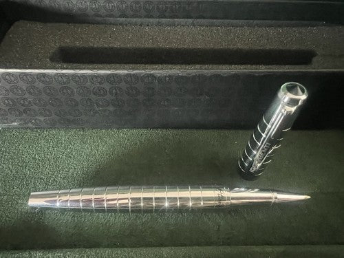 Ottaviani Stylo-Plume Sphère Roller Métal Chrome Nouvelle Trousse Et Garantie