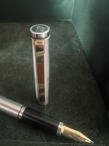 Pelikan P380 Stylo-Plume Stylo à Plume Chrome Or 14 KT Garantie Vintage 90