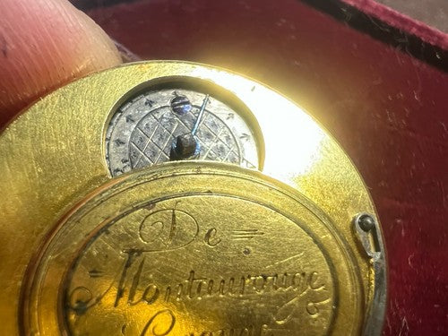 🔴 GIRARD DE MONT ROUGE movement antique French pocket watch verge 1770