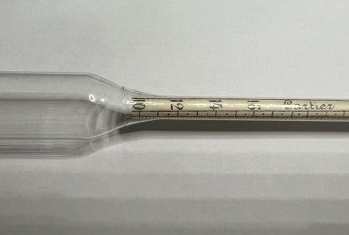 🔴 Alcolimetro GAY LUSSAC vino mosto ampolla vetro temperatura antico LUNGO 1925