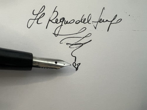 Mentmore Stylo-Plume Stylo à Plume Celluloid Diplôme à Bouton Écrit Vintage