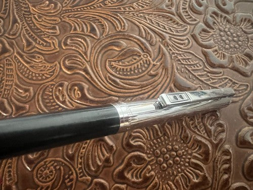 🔴 PAPERMATE mechanical pencil black chrome cap leads writes vintage 