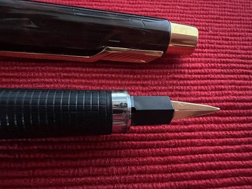 🔴 PARKER penna stilografica 180 lacca e sfera Parker 75 scrivono vintage