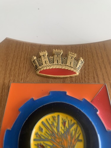 🔴 MILITARY CREST wooden shield 3 Cerimant Maintenance Supply Center 