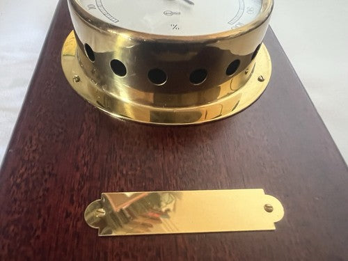 BARIGO Hygromètre de Precision Humidité Mécanicien Avec Hublot Et Stand Bois 