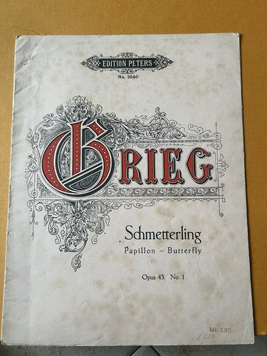 🔴 BRIEG Noten in deutscher Sprache wie abgebildet, 4 STÜCKE Vintage 