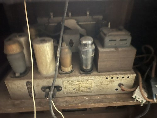 🔴 LA VOCE DEL PADRONE radio grammofono mobile legno noce FUNZIONA VINTAGE