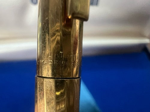 🔴 WATERMAN penna sfera Torsade placcata oro sfaccettata con astuccio vintage