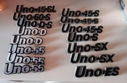🔴 FIAT UNO 1 45 60b LOTTO 15 SCRITTE stemma emblema fregio logo vintage