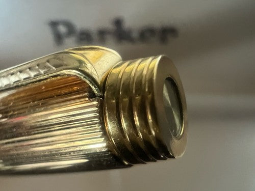 🔴 PARKER penna stilografica 75 placcata oro numerata pennino ORO 14 KT F nuova