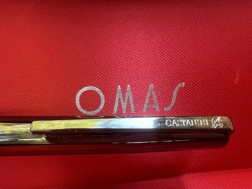 🔴 OMAS penna stilografica lacca canna di fucile cartuccia pubblicitaria