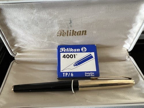 Pelikan 30 Stylo-Plume Stylo à Plume Plaqué Or 14k Cartouche Écrit
