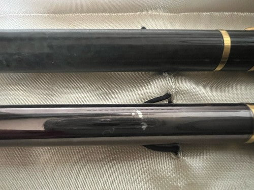 🔴 WATERMAN penna stilografica Laureat lacca GRIGIA pennino F sfera CANNA FUCILE