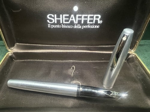 🔴 SHEAFFER penna stilografica Triumph 444 cromata pubblicità garanzia astuccio