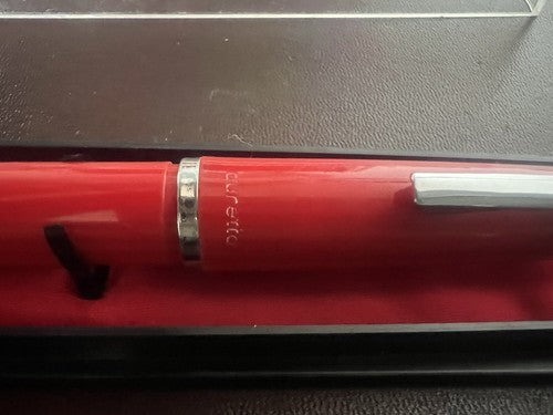 Auretta Stylo-Plume Stylo à Plume par Aurora Rouge Et Cartouches Vintage 1970 