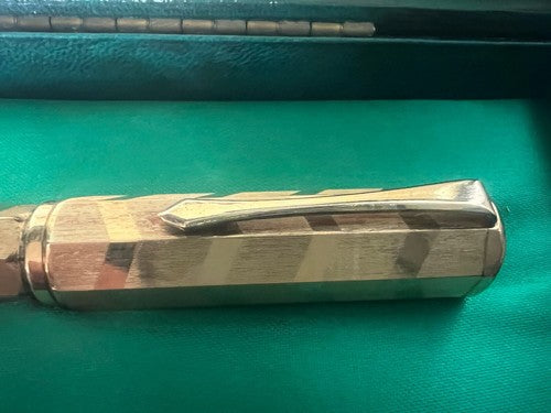 🔴 AURORA penna stilografica Numero 1 pennino ORO 14K F pulsante di fondo