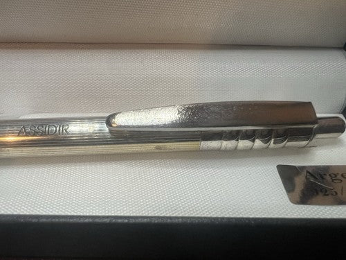 Giulia Schmid Stylo-Plume Sphère Argent 925 Massif Bouton Automatique Écrit