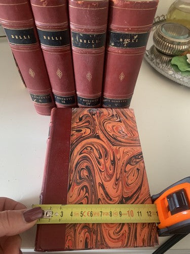 🔴 Wunderschöne Sammlung aller römischen Sonette, 5 Bände, nummerierte Ausgabe, handgebunden 1966