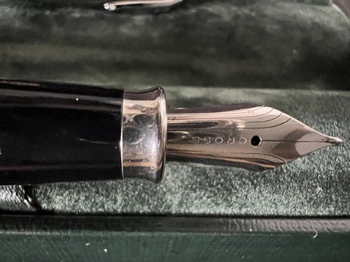 Cross Stylo-Plume Stylo à Plume Townsend Laque Noire A Cartouche Écrit À Boîte