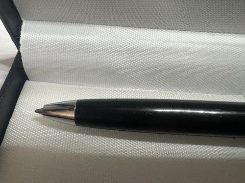 🔴 SHEAFFER's penna sfera nera cromata clip a scatto vintage