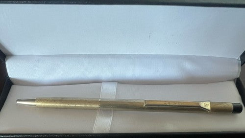 🔴 PELIKAN penna sfera pulsante a scatto metallo dorato scrive vintage