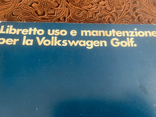 Volkswagen Golf Broschüre Fahrzeugnutzung Wartung Italienisches Original Vintage 81 