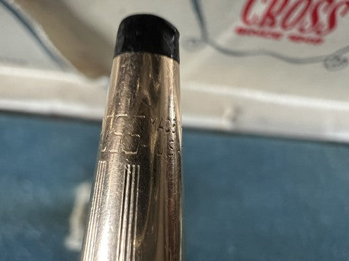 🔴 CROSS penna sfera Century classic placcata ORO scrive scatola istruzioni A