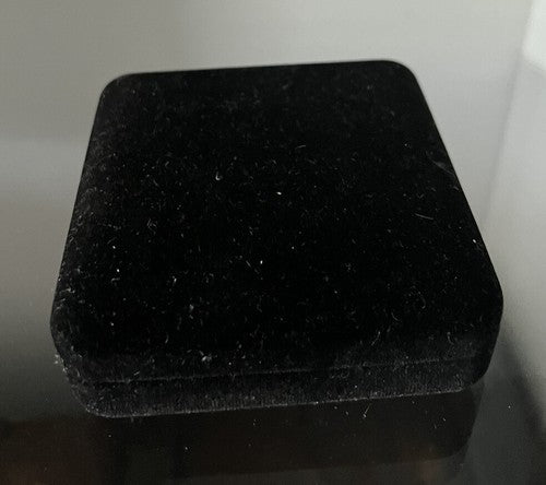 🔴 FB scatola accendino floccato nero misura interna ovale 8x4,8 cm