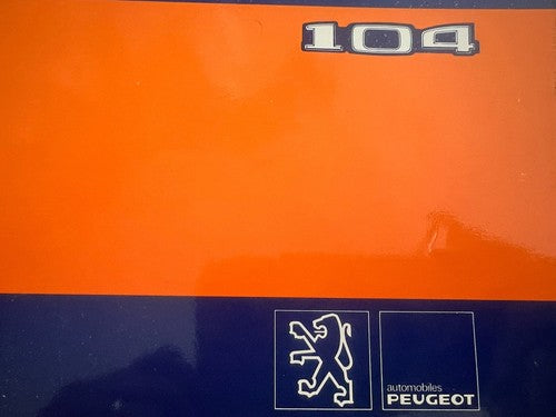 Peugeot 104 Booklet Car Use Maintenance International Original Vintage