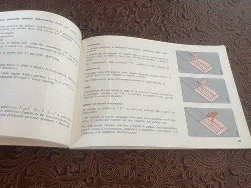 Fiat Ritmo Booklet Car Use Maintenance Italian Original Vintage