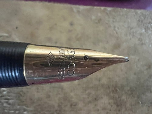 🔴 PEN CO penna stilografica pennino a diamante ORO 14 kt vintage Penco B