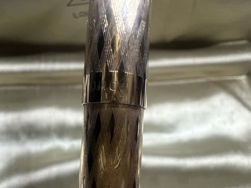 🔴 LALEX gold-plated and chiseled ballpoint pen in a VINTAGE Italian writing box 