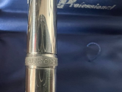 Aurora Stylo-Plume Sphère Automatique Chrome Écrit Avec Trousse Nouvelle Rétro 