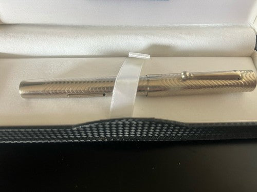 Étrangères Stylo-Plume Stylo à Plume Chrome Ciselé à Levier Vintage Du 1930