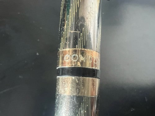🔴 CONDOR penna stilografica DELUXE a pistone ricarica scrive vintage 50