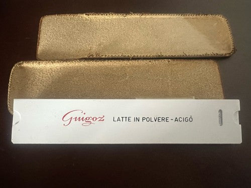 🔴 Regolo GUIGOZ calcolatore latte in polvere fodero pelle vintage