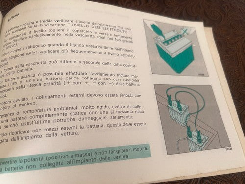 Fiat Panda Livret Voiture Utilisation Entretien Italien Original Vintage