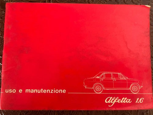 Alfetta 1.6 Bedienungsanleitung Fahrzeugnutzung Wartung Italienisches Original Vintage 