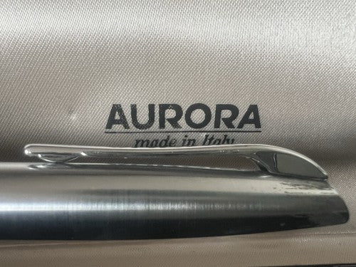 Aurora Stylo-Plume Sphère Recharge Roller Style Noire Capuche Chrome Écrit 