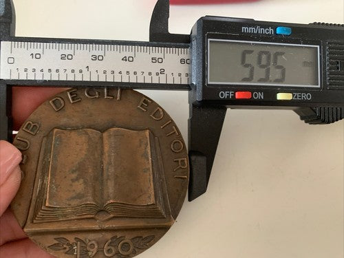 Large Medal - Bronze Club Of Editors Faithful to The Book 1960, Vintage