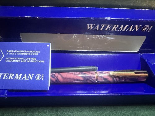 Waterman Stylo-Plume Stylo à Plume Reflex Rose 2 F Vintage Garantie Nouvelle