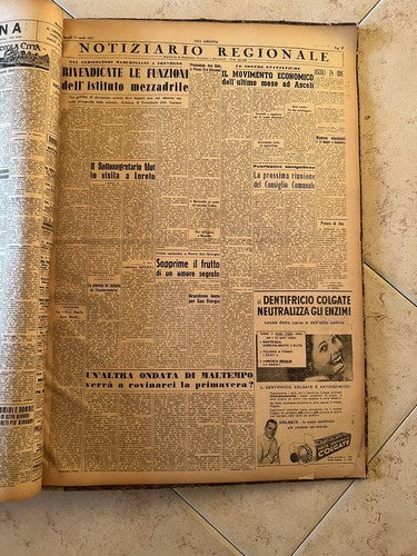 🔴 VOCE ADRIATICA giornali raccolta da Gennaio ad Aprile 1964 in libro completi