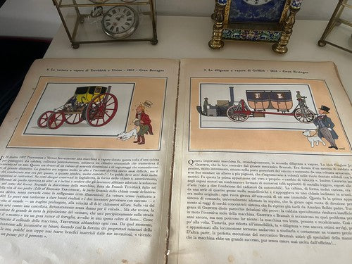 🔴 Vollständiges illustriertes Buch „L'AUTOMOBILE HERGE'“ aus dem Jahr 1963 in italienischer Sprache. 