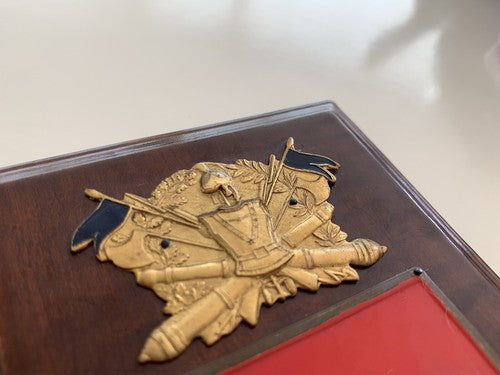 🔴 CREST militare CED Regione Militare Nord Ovest scudo legno